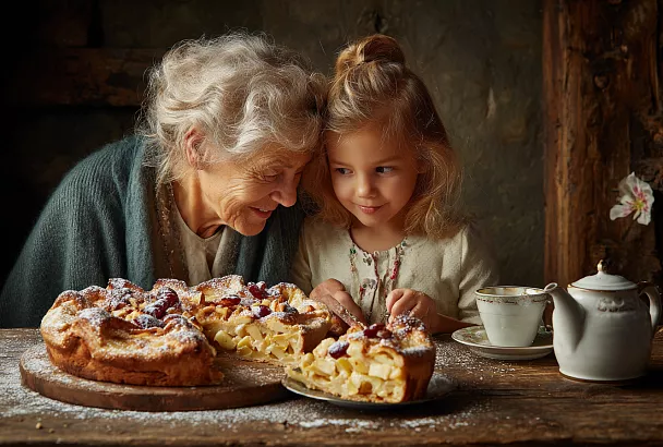 Простой яблочный пирог на кефире: пышный, ароматный и сочный