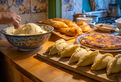 Универсальное дрожжевое тесто для пирожков, беляшей и пиццы