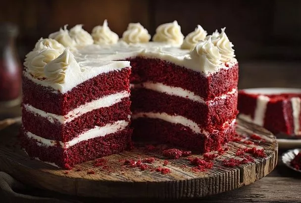 Красный бархатный торт: нежный и яркий