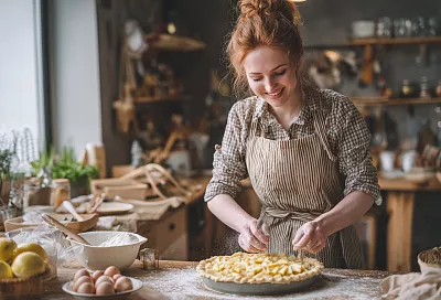 Французский яблочный пирог: очень сочный, с хрустящей карамельной корочкой