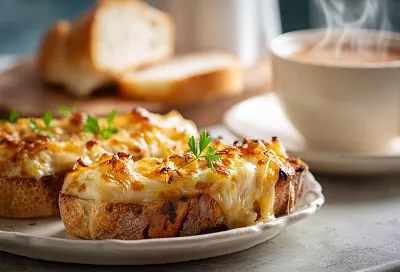 Горячие бутерброды с сыром и луком: быстрый, а главное сытный завтрак