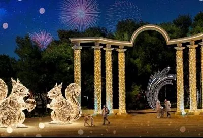 Новое оформление набережной Геленджика готовят к зимним праздникам 
