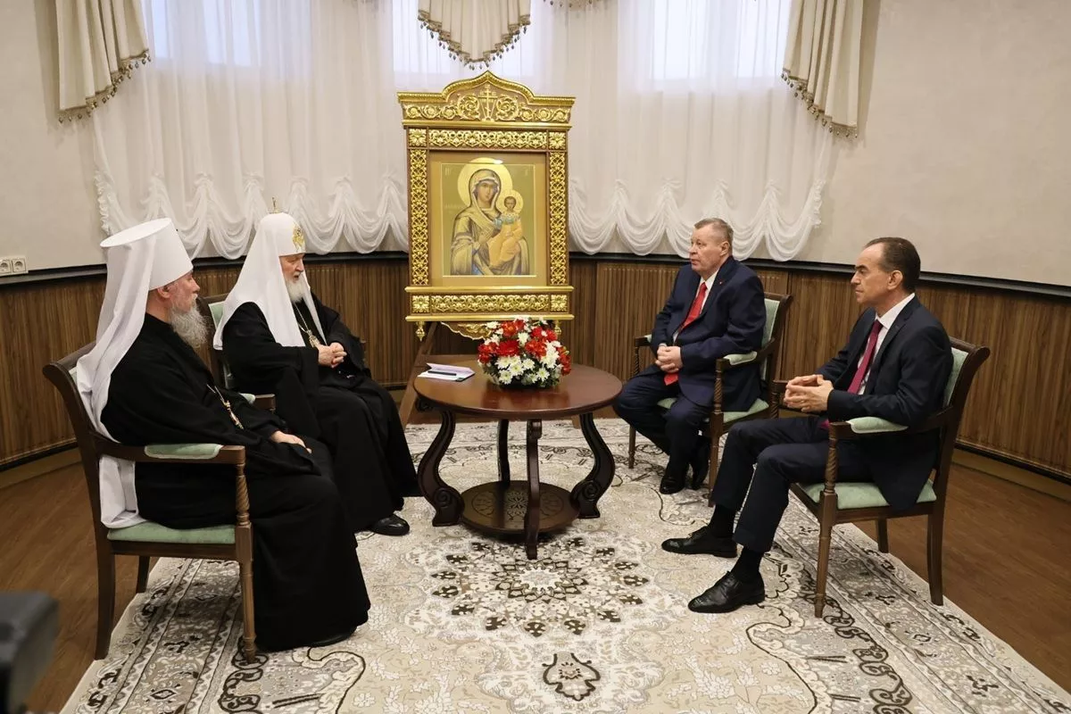 Патриарх Московский и всея Руси Кирилл и губернатор Вениамин Кондратьев обсудили вопросы сохранения и развития православия на Кубани
