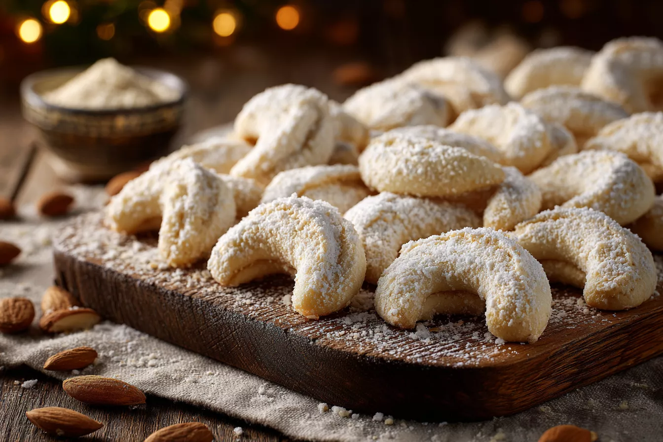 Ванильные полумесяцы – классическое австрийское рождественское печенье, тает во рту и пахнет ванилью