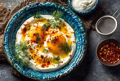 Яйца-пашот по-турецки: простой и ароматный завтрак