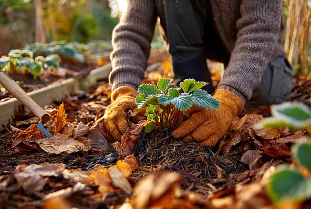Как спасти клубнику при поздней посадке: секреты зимнего укрытия