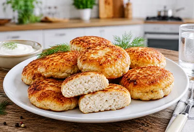 Смешиваю куриный фарш с творогом: котлеты получаются особенно сочными и нежными