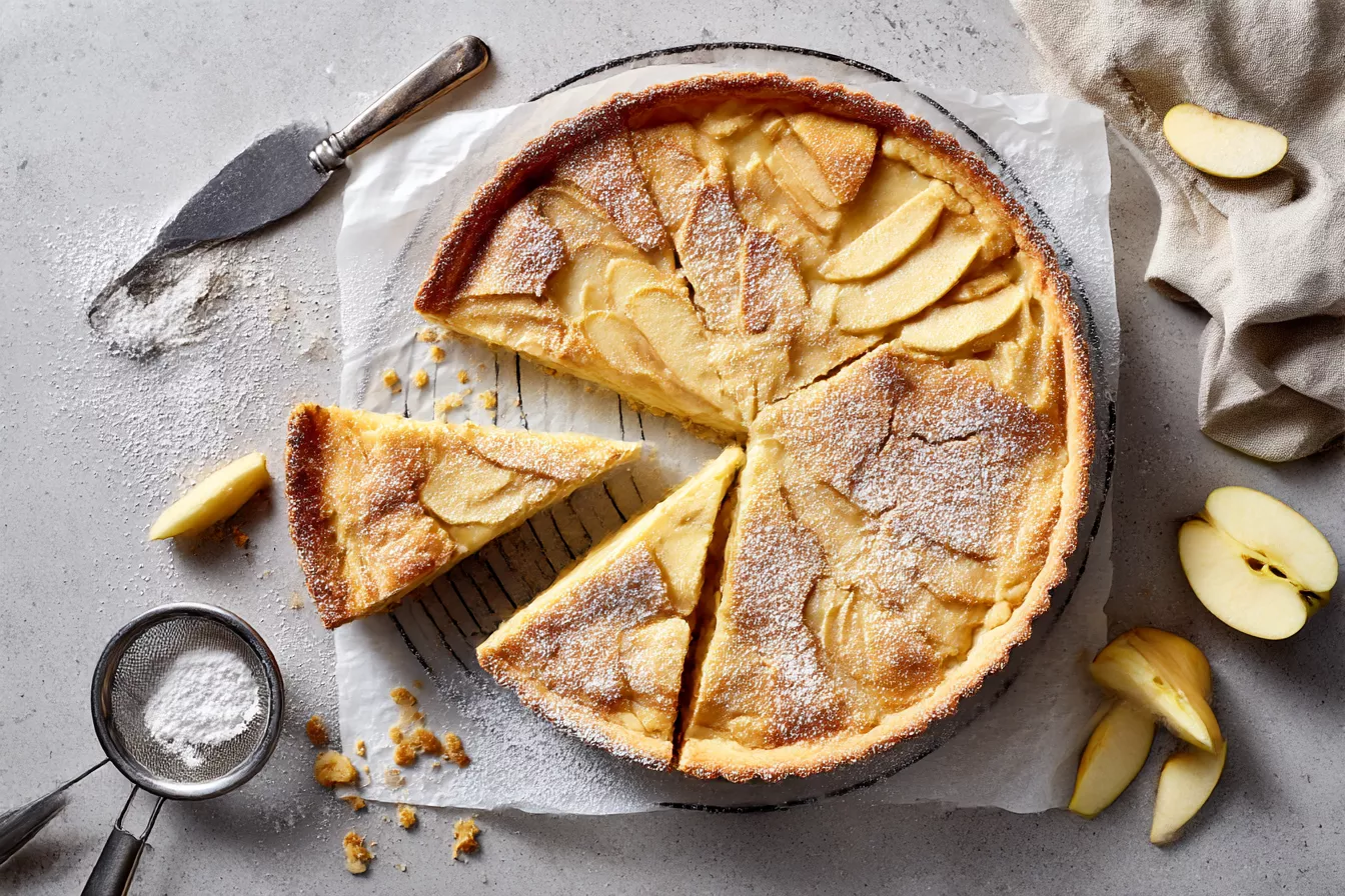 Яблочный пирог со сметанной заливкой