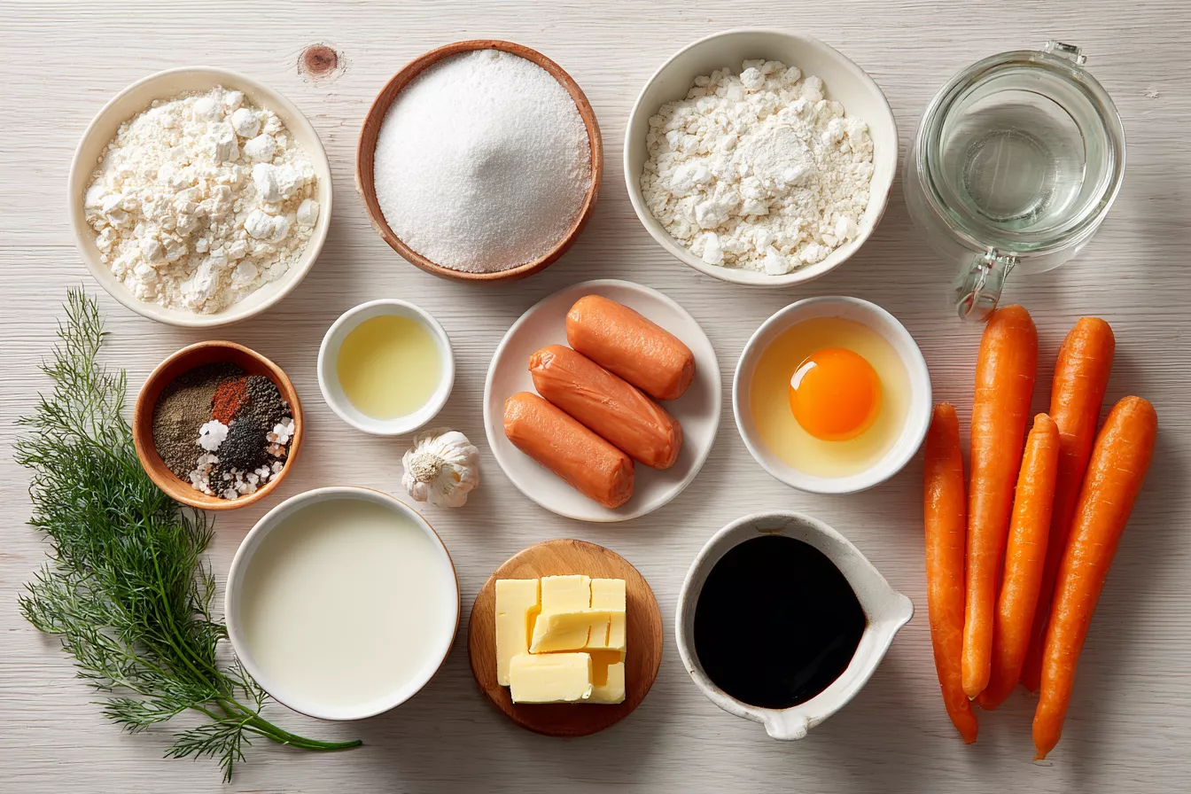 Закусочные булочки с сосисками и морковью – пышные как хот-доги, ароматные, вкуснее пиццы