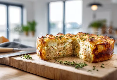 Нежный пирог с рыбными консервами и яйцами: простой и вкусный за 40 минут