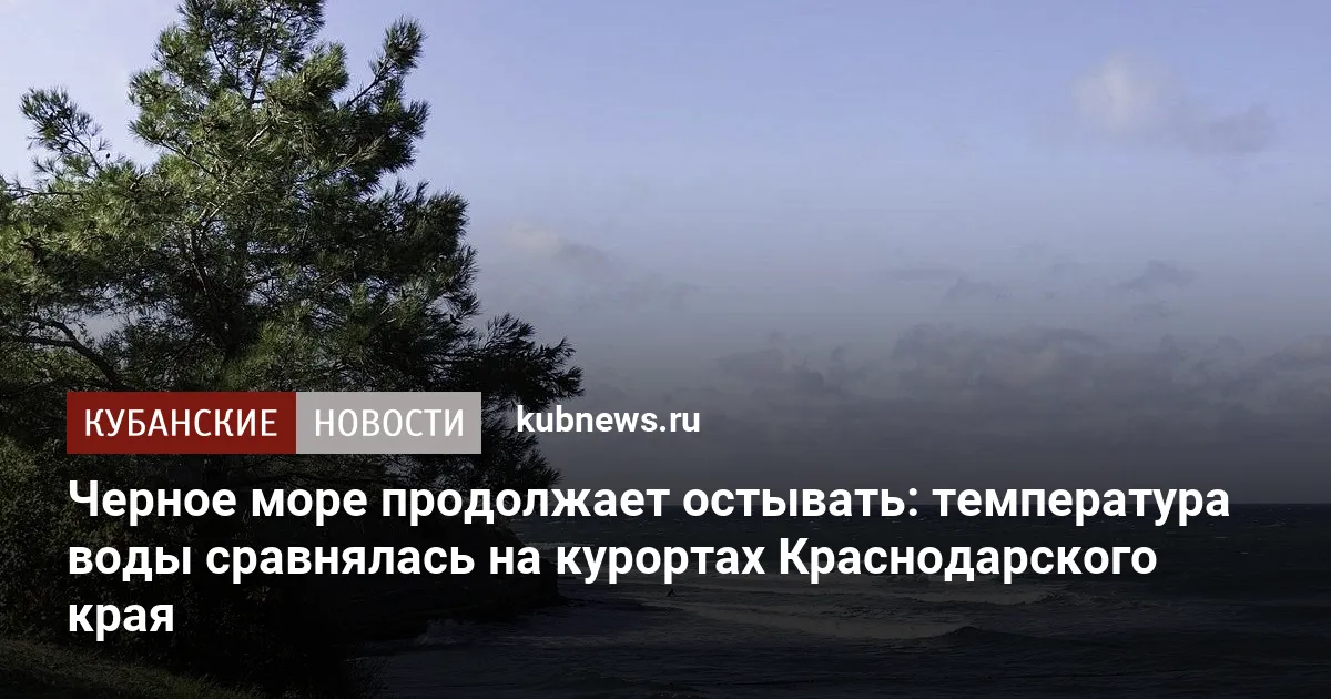 Черное море продолжает остывать: температура воды сравнялась на курортах Краснодарского края