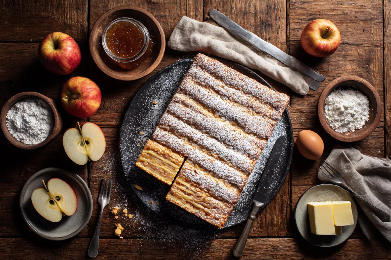Яблочный торт-пирог, который тает во рту: замесил и забыл про магазинную выпечку