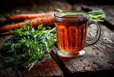 Как приготовить полезный чай из морковной ботвы