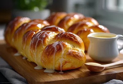 Пушистые плетёнки-косички со сгущёнкой: мягкие как облачко, пропитанные сладостью – булочки, от которых невозможно оторваться