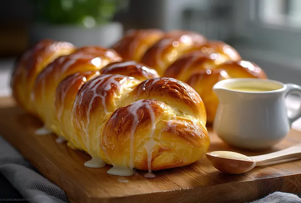 Пушистые плетёнки-косички со сгущёнкой: мягкие как облачко, пропитанные сладостью – булочки, от которых невозможно оторваться