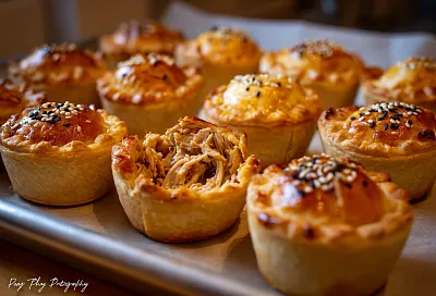 Мини-пирожки – хрустящие, ажурные, с сочной мясной начинкой и невероятно красивые 