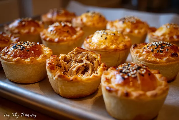 Мини-пирожки – хрустящие, ажурные, с сочной мясной начинкой и невероятно красивые 