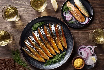 Скумбрия в соевом маринаде с кленовым сиропом