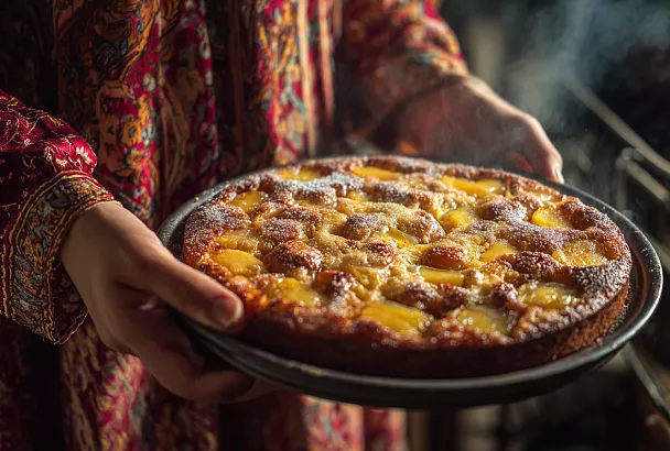 Нежный сливовый пирог с кремовой заливкой: сочный и тающий во рту