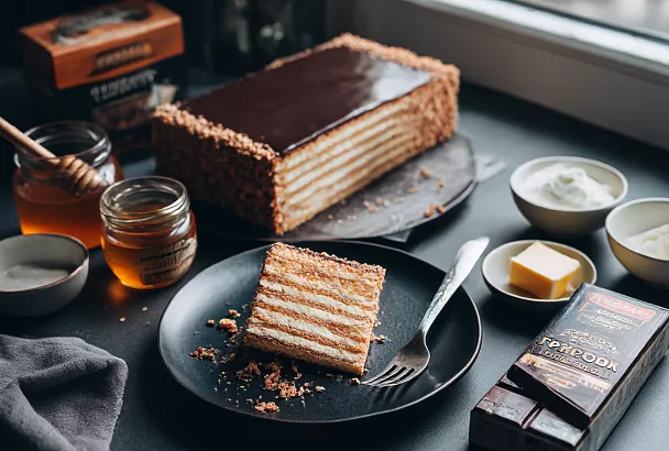 Шоколадный «Спартак» на мёде: тот самый медовик, который просят повторить