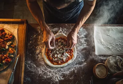 Идеальное тесто для пиццы без замеса + 3 начинки