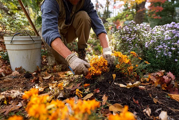 Осенний уход за цветником: как помочь почве и растениям до заморозков