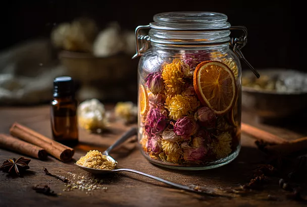 Из увядших цветов делаем ароматный декор