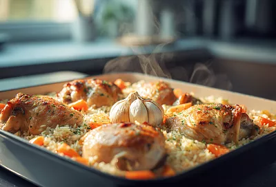 Курица с рисом в духовке: минимум движений, максимум вкуса — ленивый ужин для всей семьи