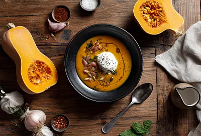 Из обычной тыквы — ресторанный крем-суп: самый понятный домашний рецепт