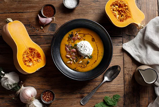 Из обычной тыквы — ресторанный крем-суп: самый понятный домашний рецепт