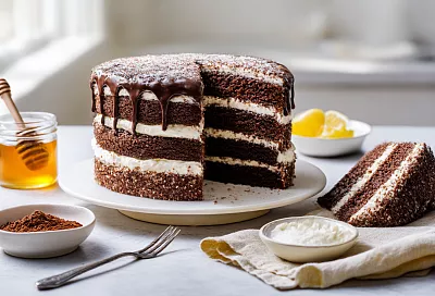 Смешиваю тесто за 5 минут и пеку в микроволновке — шоколадный медовик готов за полчаса!