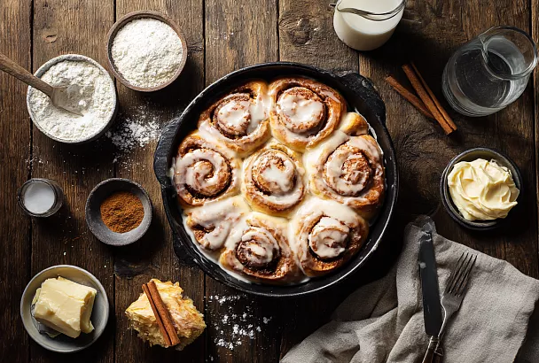 Пышные булочки с корицей на воде: проще синнабонов, а вкус тот же