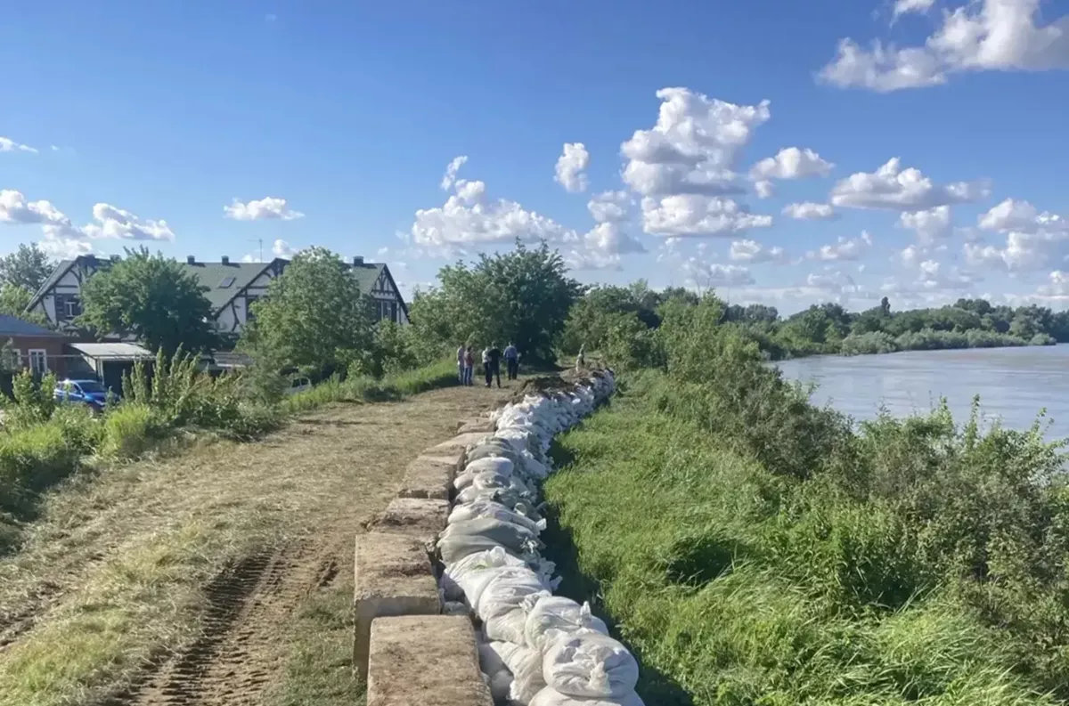 Повышение уровня реки Кубань фиксируют в Крымском районе