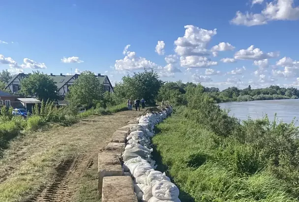 Повышение уровня реки Кубань фиксируют в Крымском районе