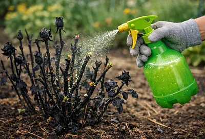 Поливаю черные побеги розы этим «волшебным» раствором – реанимация цветка после холодов без выкорчевываний