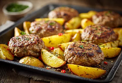 Котлеты с картошкой в духовке без жарки: сочные, воздушные и очень вкусные за 45 минут