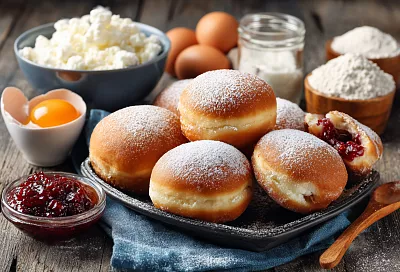 Воздушные творожные пончики в духовке: рецепт для всей семьи