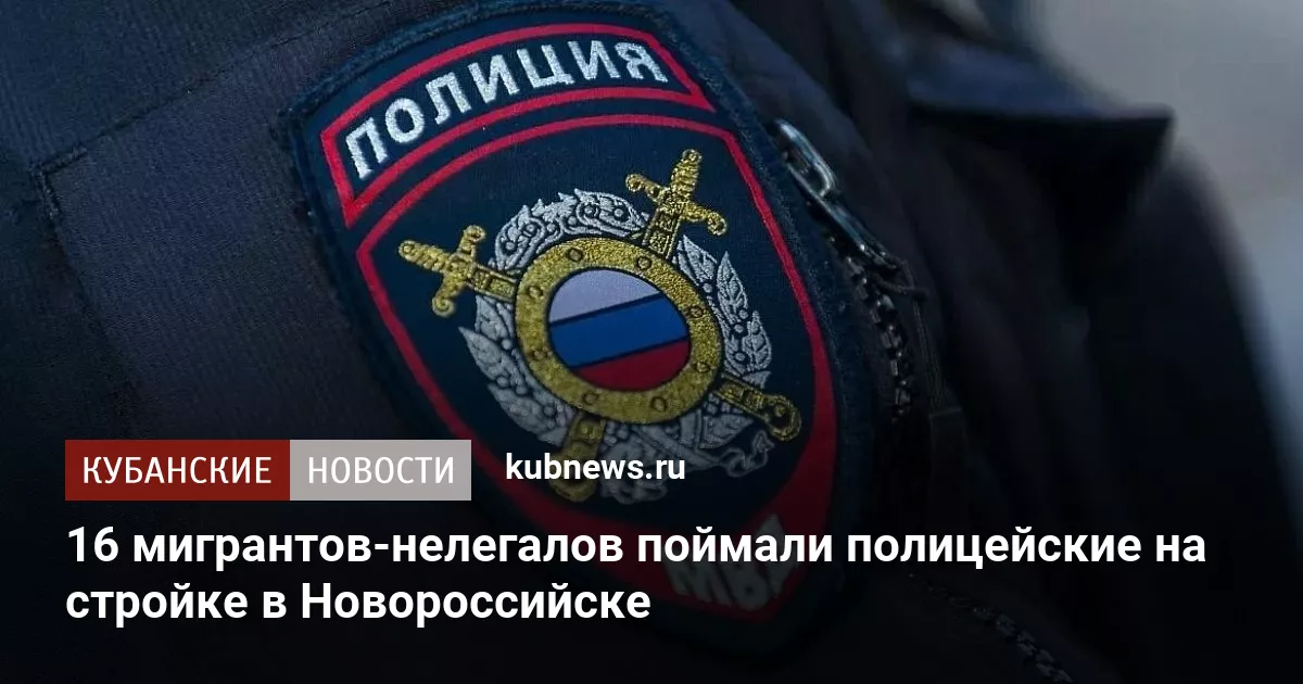 16 мигрантов-нелегалов поймали полицейские на стройке в Новороссийске