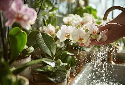 Полив орхидей из душа: мифы и правда от эксперта