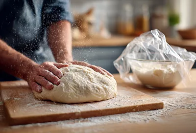 Тесто в пакете — не прокисает 3 дня в холодильнике, можно замораживать, а пирожки получаются пышнее облаков
