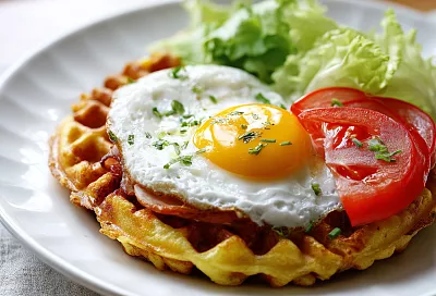 Сырные вафли на кукурузной муке: хрустящий завтрак «как в ресторане»