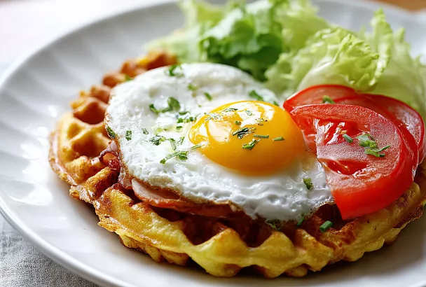 Сырные вафли на кукурузной муке: хрустящий завтрак «как в ресторане»