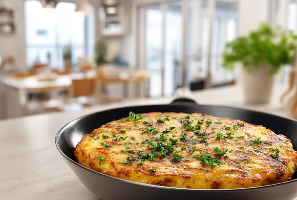 Тру две картофелины на тёрке, заливаю яйцами с зеленью – через 20 минут на сковороде самое вкусное и ароматное блюдо в мире