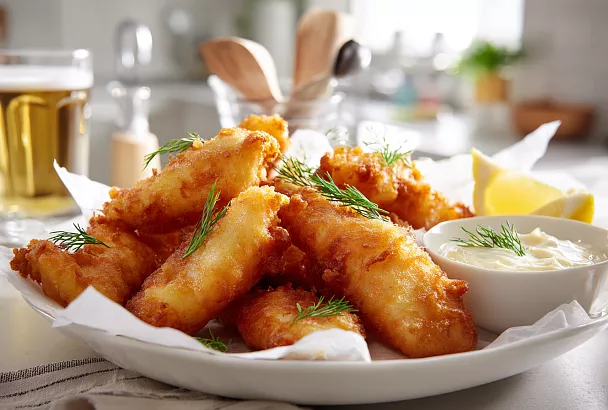 Рыба в кляре – хрустящая, сочная, как семечки