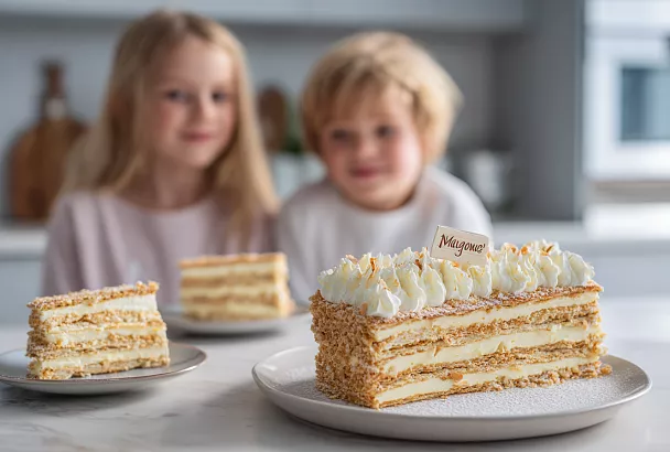 Наполеон с кремом как мороженое: хрустящие коржи и меньше масла