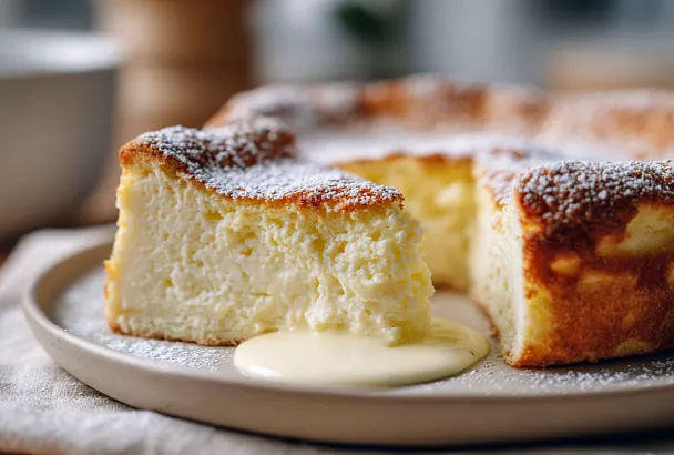 Творожная запеканка как чизкейк: нежная, воздушная, не сухая