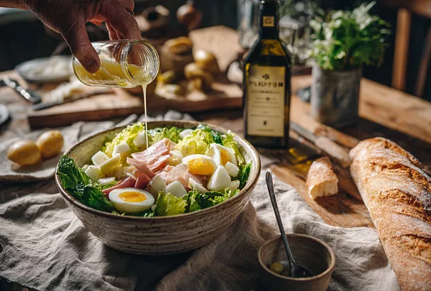 Парижский салат с ветчиной: вкус Франции от шефа Вивьен