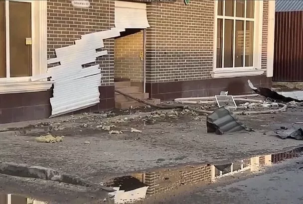 Оперштаб опубликовал видео последствий атаки БПЛА на Краснодар