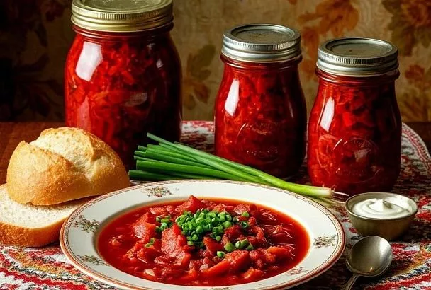 Заготовка борща на зиму за 2 часа: простой рецепт на 14 порций с кубанскими овощами 