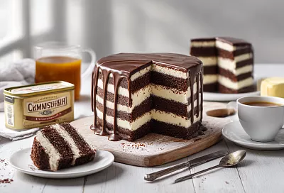 Торт «Эскимо» за вечер: мокрый шоколадный бисквит и нежный крем без лишней возни